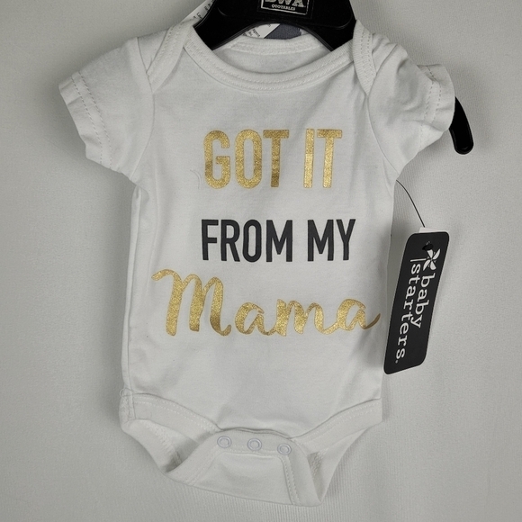 NWT Baby Starters "Got It From My Mama" Bundle One PC, Socks and Headband Sz NB - Picture 1 of 6